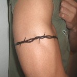 Barbed wire tattoo