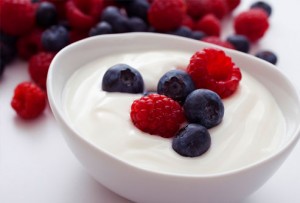 fruit and yogurt